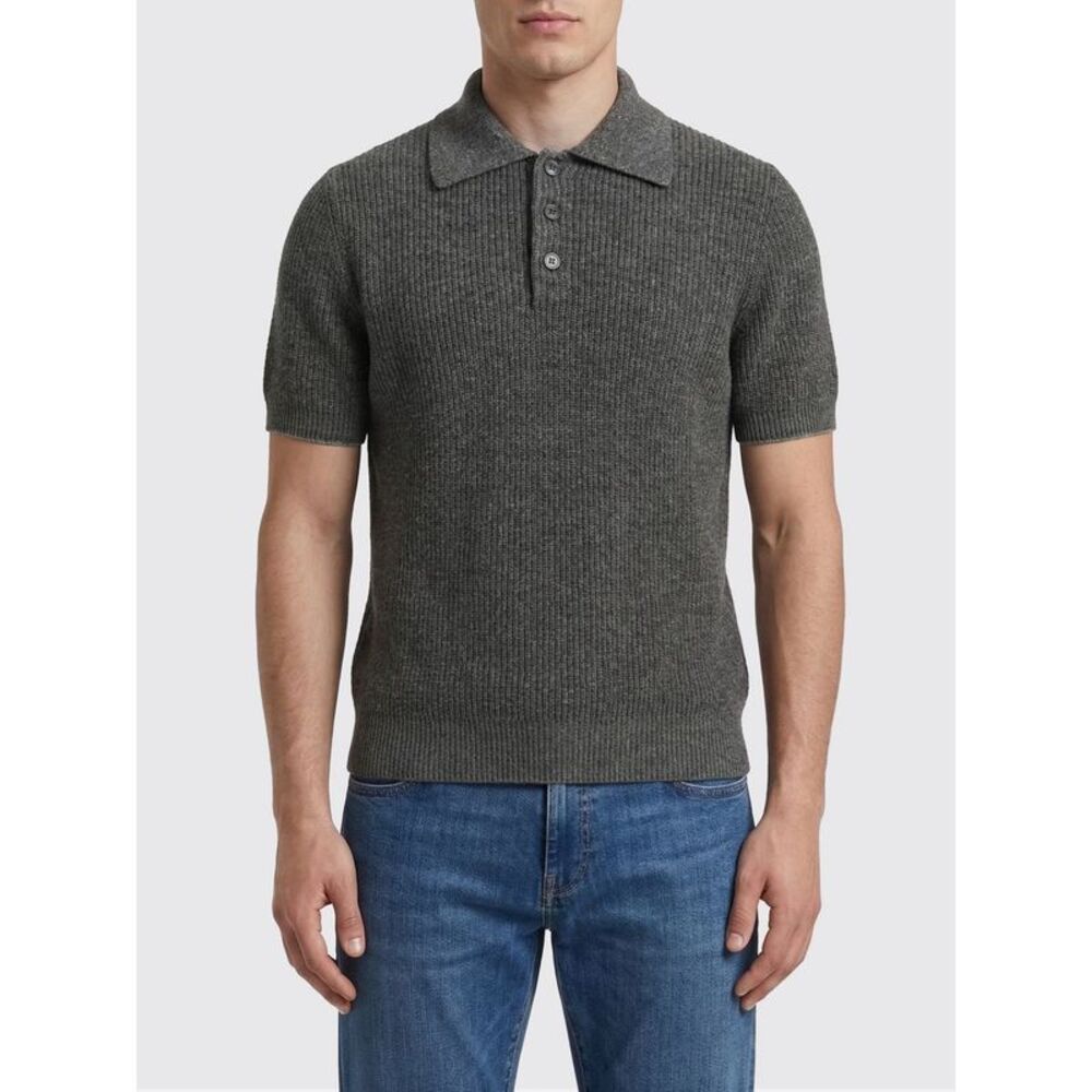 Brunello Cucinelli Polo Shirt Men Grey